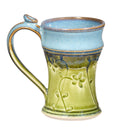 6-8 Oz Mug w/Flowers Green