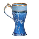 10-12 Oz Mug w/Flowers Blue