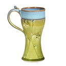 10-12 Oz Mug w/Flowers Green