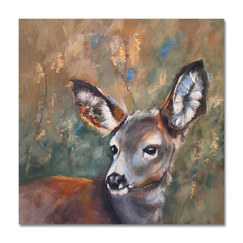 Oh Deer 18X18 Oil On Canvas