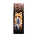 Vixen With Kit 12X36 Oil On Canvas
