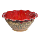 Fluted Bowl Lg Red