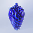 Dark Blue Cane Stripe Vase