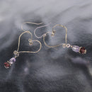 Heart Amethyst Earrings