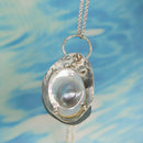 Crystal and Blister Pearl Necklace