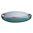 Oval Platter w/Handles Green