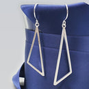 Open Textured Angle Earrings