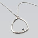 Blue Topaz in Open Form Necklace