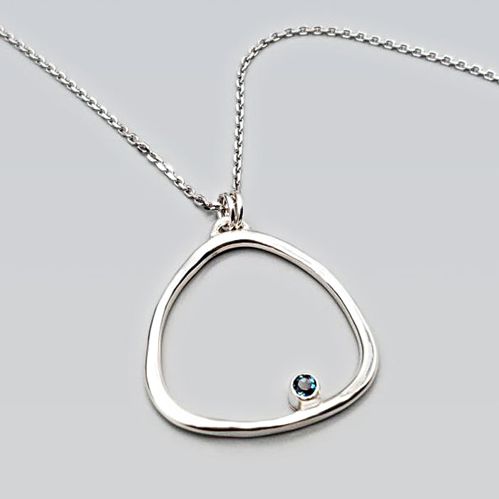 Blue Topaz in Open Form Necklace