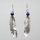 Billie Feather w/ Lapis Lazuli Earrings