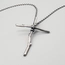 Twig Cross Necklace