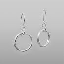Double Hammered Hoop Earrings