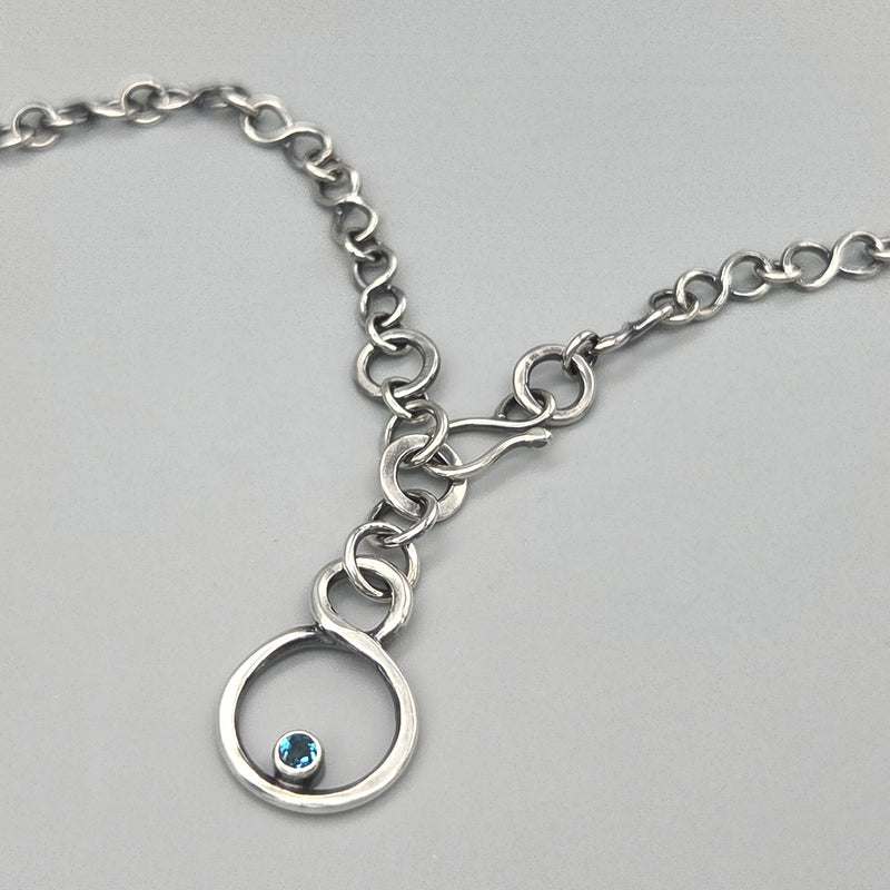 London Blue Topaz Infinity Necklace