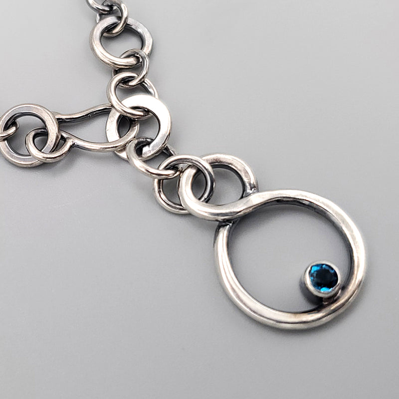 London Blue Topaz Infinity Necklace