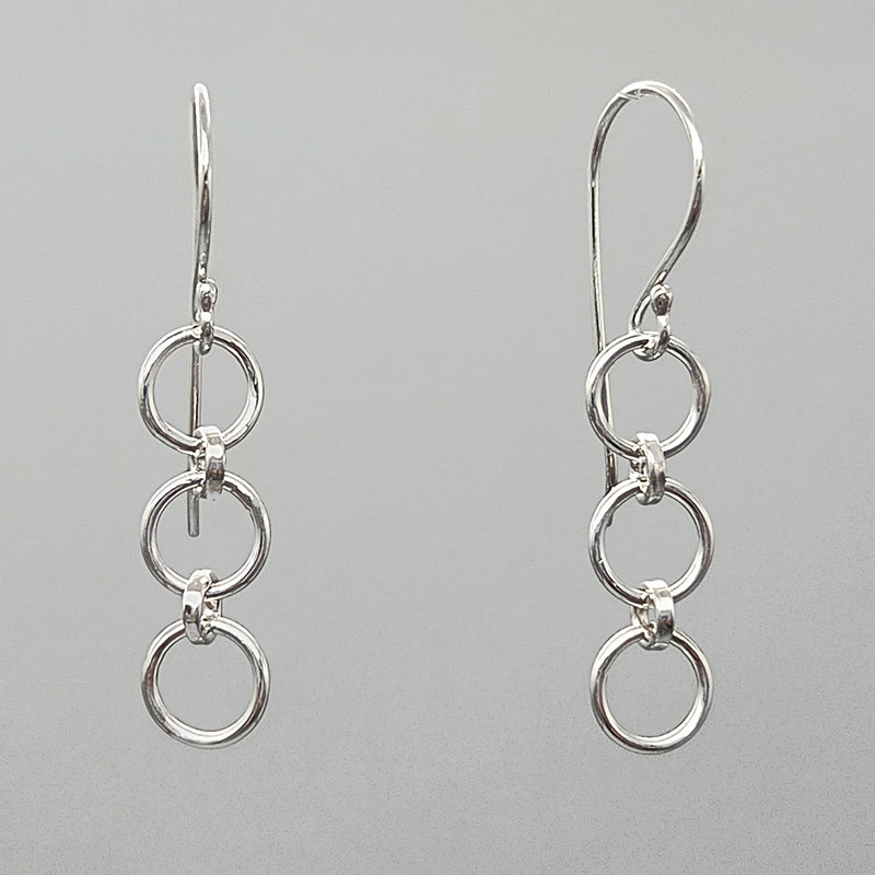 Three Tiny Rings Earrings