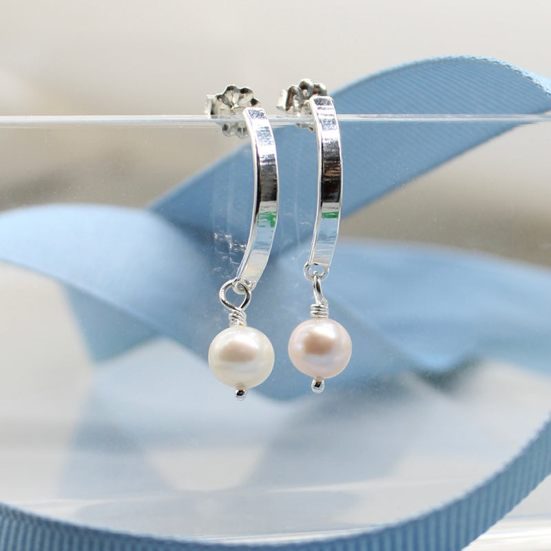 Freshwater Pearl Post Back Earrings