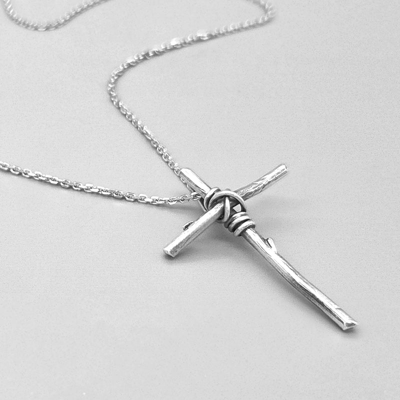 Twig Cross Small Necklace