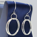 Double Hammered Hoop Earrings