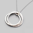 Love Knot Hammered Necklace