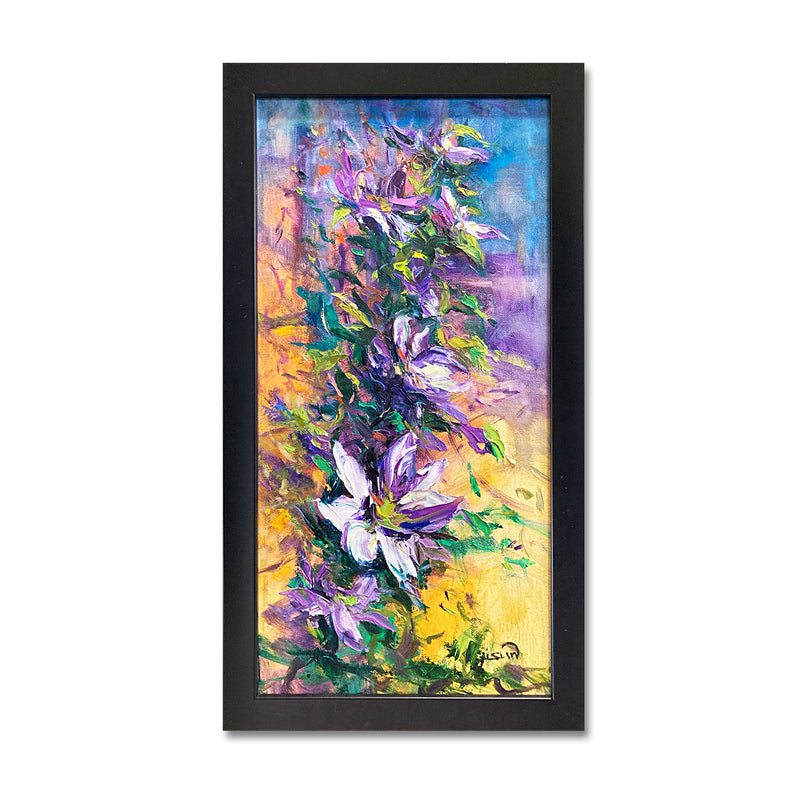 Clematis Love 12X22 Oil On Canvas