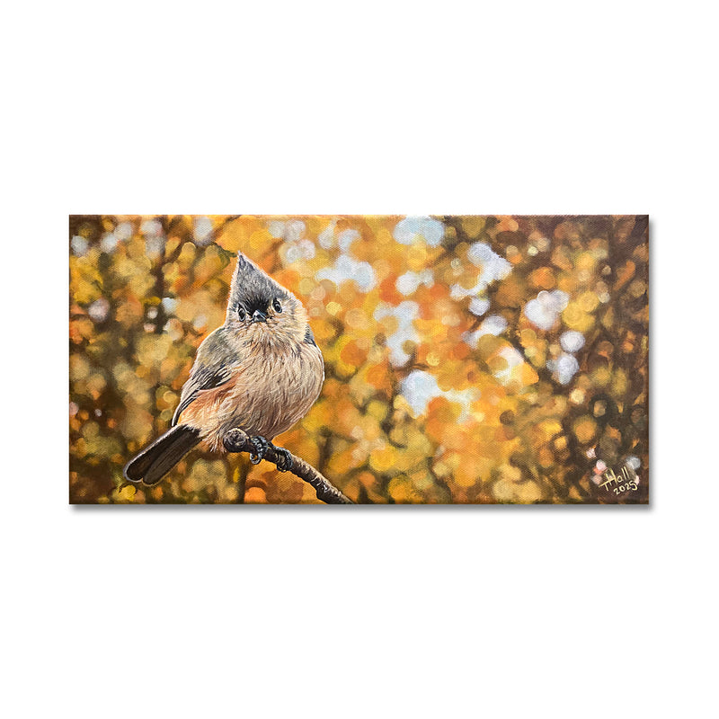 Titmouse 7X14 Acrylic On Canvas