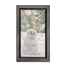 Snowman with Chickadee 7X12 Acrylic On Board
