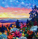Hillside Corsage 10X10 Acrylic On Canvas