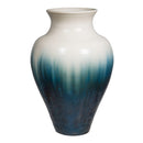 White/Indigo Streak Vase