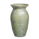 Silver Green Fluted Vase