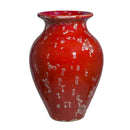 Silver Red Vase