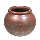 Small Rounded Lip Copper Raku Vase