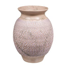 Tall Horsehair Raku Pink Crackle Vase