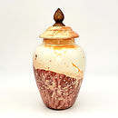 Saggar Lidded Vase w/Wood Topper
