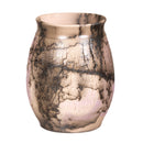 Pink Crackle Horsehair Raku Vase