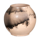 Round Polished Horsehair Raku Vase