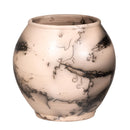 Round Polished Horsehair Raku Vase