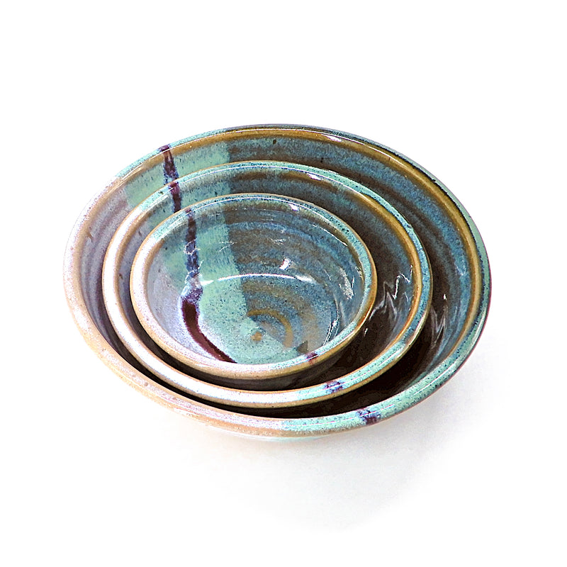 Nested Dip Bowls Set/3 Green