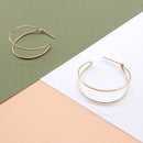 Double Hoop Post Earrings Med in Gold