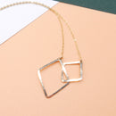 Interlocking Diamonds Necklace in Gold