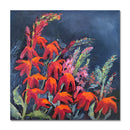 Cardinal Flower 6X6 Oil On Board