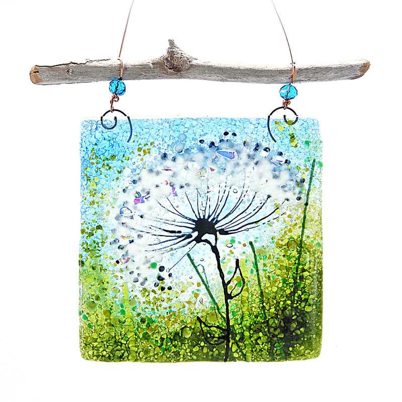 Queen Anne's Lace Fused Glass
