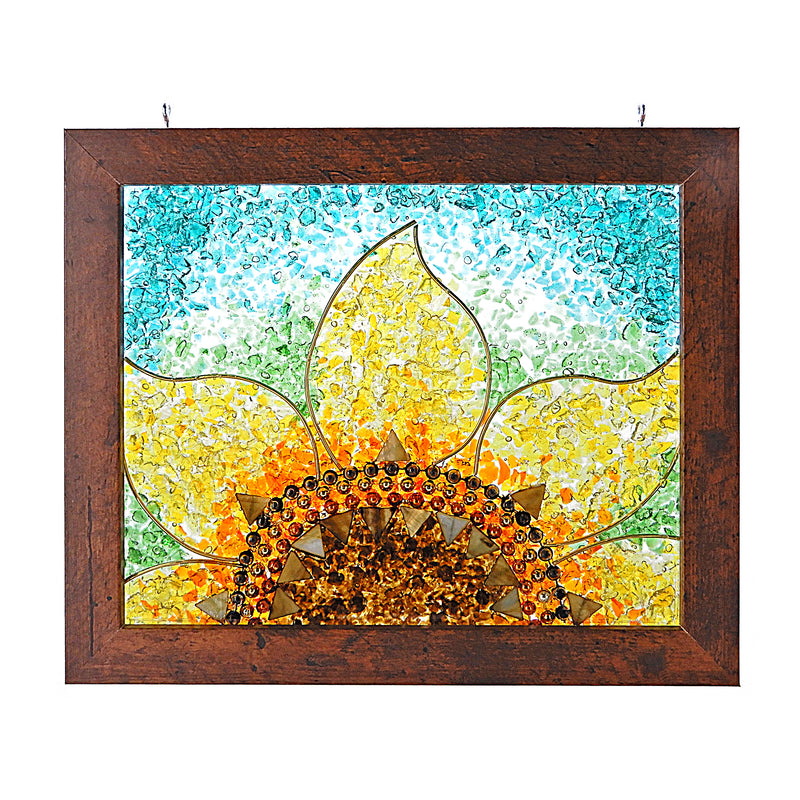 Sunflower w/Wood Frame 10X12