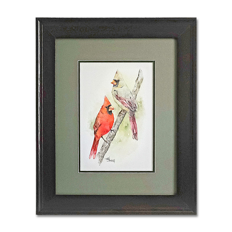 Northern Cardinals 18X22 Watercolor