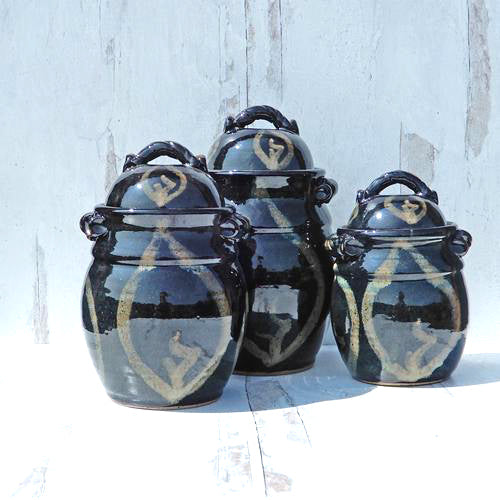 Canister Set of 3 BLK