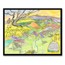 Appalachian Trail in the Blue Ridge Mountains of North Georgia Map 16X20