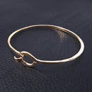 Forged Bangle Bracelet in Gold