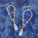 Chandelier Gemstone Earring in Gold