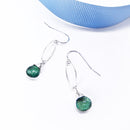 Marquis Link w/Indicolite Teardrop Earrings in Silver