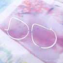 Avocado Med Hoop Earring in Silver