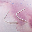 Hammered Bar 1/2" Earring in Silver